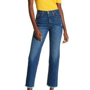 Levi's wedgie high waisted cropped straight jeans